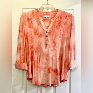 New Directions Top Women's Size 1X - 3/4 Sleeve Blouse Shirt